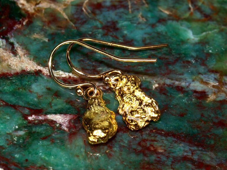 Panning For Beauty: Gold Nugget Earrings’ Rustic Charm